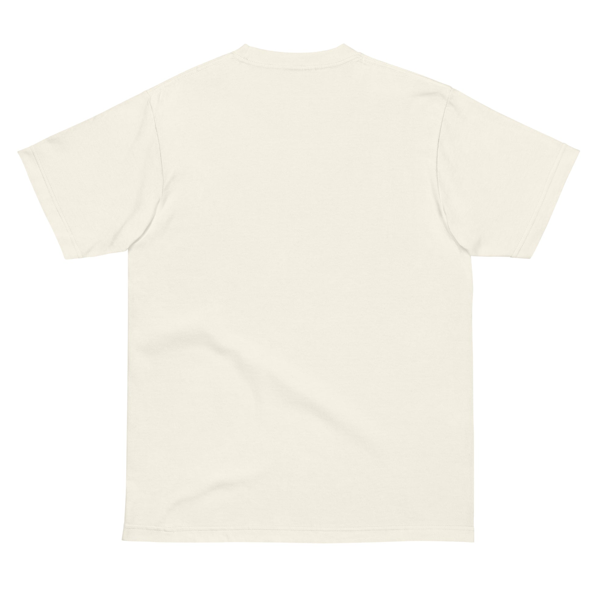 Back view of PearWorld ivory unisex t-shirt with clean minimal streetwear style and blank rear design